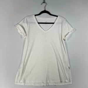 J. Jill White Relaxed Short Sleeve Tee
